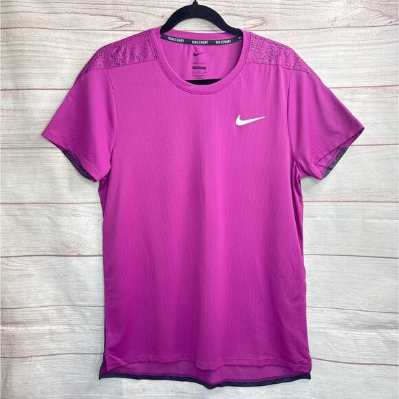 Nike Dri-Fit Court Slam Tennis Top Shirt Mens Size Medium (FQ2018-518) - Picture 3 of 7